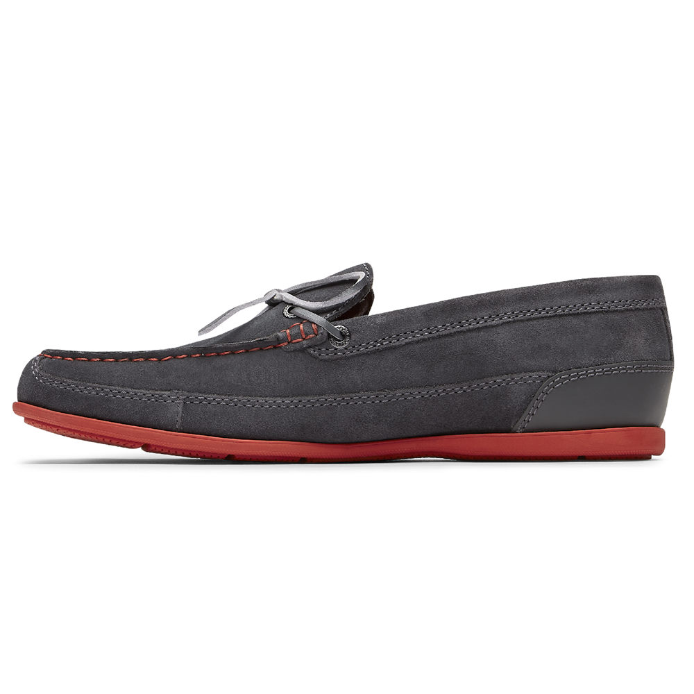 Rockport Mens Loafers Dark Grey - Malcom Tie - UK 617-YIBLXM